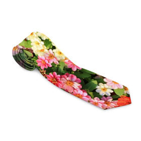 Галстук 3D с принтом Весеннее настроение в Белгороде, 100% полиэстер | Длина 148 см; Плотность 150-180 г/м2 | аромат | букет | вазон | великолепие | краски | красота | куст | луг | полевые цветы | полянка | природа | растения | розы | ромашки | тюльпаны | украшение | фауна | цветник | цветок | цветочек | цветы