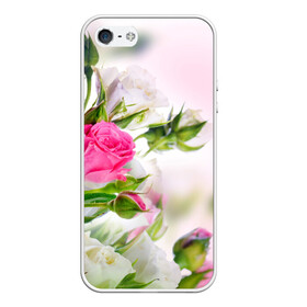Чехол для iPhone 5/5S матовый с принтом Алые розы в Белгороде, Силикон | Область печати: задняя сторона чехла, без боковых панелей | аромат | букет | вазон | великолепие | краски | красота | куст | нежность | природа | растения | розы | украшение | фауна | цветник | цветы