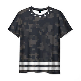 Мужская футболка 3D с принтом Camouflage в Белгороде, 100% полиэфир | прямой крой, круглый вырез горловины, длина до линии бедер | 