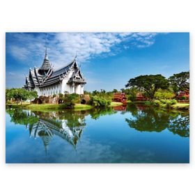 Поздравительная открытка с принтом Таиланд в Белгороде, 100% бумага | плотность бумаги 280 г/м2, матовая, на обратной стороне линовка и место для марки
 | asia | bangkok | thailand | азия | бангкок | жара | змеи | крокодилы | море | обезьяны | океан | острова | отдых | отпуск | пляжи | проституция | рай | спорт | таиланд | тай | трансвеститы | туризм