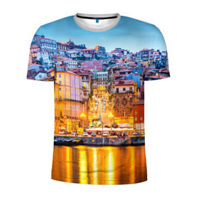 Мужская футболка 3D спортивная с принтом Португалия в Белгороде, 100% полиэстер с улучшенными характеристиками | приталенный силуэт, круглая горловина, широкие плечи, сужается к линии бедра | europe | lisbon | portugal | европа | ес | загар | каникулы | купание | лиссабон | море | отдых | отпуск | пляж | португалия | туризм