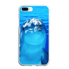 Чехол для iPhone 7Plus/8 Plus матовый с принтом Дельфин в Белгороде, Силикон | Область печати: задняя сторона чехла, без боковых панелей | вода | дельфин | море | отдых | отпуск | подводный мир | туризм