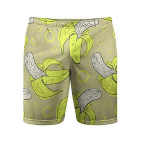 Мужские шорты 3D спортивные с принтом Банан 8 в Белгороде,  |  | banana | банан | бананы | паттерн