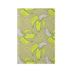 Обложка для паспорта матовая кожа с принтом Банан 8 в Белгороде, натуральная матовая кожа | размер 19,3 х 13,7 см; прозрачные пластиковые крепления | Тематика изображения на принте: banana | банан | бананы | паттерн