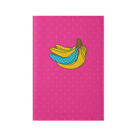 Обложка для паспорта матовая кожа с принтом Банан 2 в Белгороде, натуральная матовая кожа | размер 19,3 х 13,7 см; прозрачные пластиковые крепления | Тематика изображения на принте: banana | fashion | банан | бананы | мода
