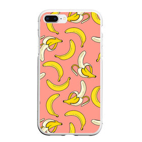 Чехол для iPhone 7Plus/8 Plus матовый с принтом Банан 1 в Белгороде, Силикон | Область печати: задняя сторона чехла, без боковых панелей | banana | банан | бананы | паттерн