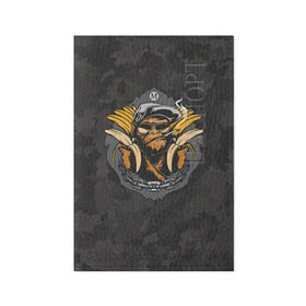 Обложка для паспорта матовая кожа с принтом Обезьяна с бананом. Камуфляж в Белгороде, натуральная матовая кожа | размер 19,3 х 13,7 см; прозрачные пластиковые крепления | Тематика изображения на принте: банан | камуфляж | обезьяна