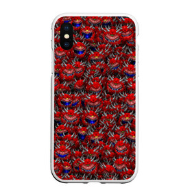 Чехол для iPhone XS Max матовый с принтом Какодемоны (pixel-art) в Белгороде, Силикон | Область печати: задняя сторона чехла, без боковых панелей | doom | демон | дум