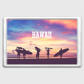 Магнит 45*70 с принтом HAWAII 3 в Белгороде, Пластик | Размер: 78*52 мм; Размер печати: 70*45 | hawaii | гаваи | лето | океан | отдых | пальмы | пляж | серф