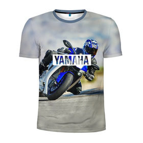 Мужская футболка 3D спортивная с принтом Yamaha 5 в Белгороде, 100% полиэстер с улучшенными характеристиками | приталенный силуэт, круглая горловина, широкие плечи, сужается к линии бедра | Тематика изображения на принте: yamaha