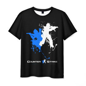 Мужская футболка 3D с принтом CS GO в Белгороде, 100% полиэфир | прямой крой, круглый вырез горловины, длина до линии бедер | cs | cs go | csgo | go | го | контр страйк | контра | кс | кс го | ксго | спецназ | террористы