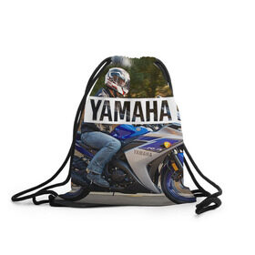 Рюкзак-мешок 3D с принтом Yamaha 2 в Белгороде, 100% полиэстер | плотность ткани — 200 г/м2, размер — 35 х 45 см; лямки — толстые шнурки, застежка на шнуровке, без карманов и подкладки | yamaha