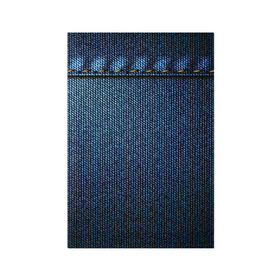 Обложка для паспорта матовая кожа с принтом Джинс в Белгороде, натуральная матовая кожа | размер 19,3 х 13,7 см; прозрачные пластиковые крепления | Тематика изображения на принте: синий | ткань