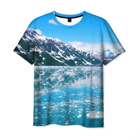 Мужская футболка 3D с принтом Аляска в Белгороде, 100% полиэфир | прямой крой, круглый вырез горловины, длина до линии бедер | 