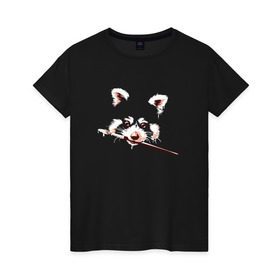 Женская футболка хлопок с принтом Лиса с кисточкой в Белгороде, 100% хлопок | прямой крой, круглый вырез горловины, длина до линии бедер, слегка спущенное плечо | foxy | лис | лиса | фыр фыр