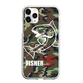 Чехол для iPhone 11 Pro матовый с принтом Лучший рыбак в Белгороде, Силикон |  | best fisherman | camouflage | fish | fishing | man | камуфляж | лучший рыбак | мужчина | рыба | рыбалка