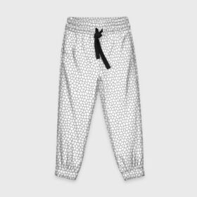 Детские брюки 3D с принтом Витраж Белый в Белгороде, 100% полиэстер | манжеты по низу, эластичный пояс регулируется шнурком, по бокам два кармана без застежек, внутренняя часть кармана из мелкой сетки | texture | белый | витраж | текстура