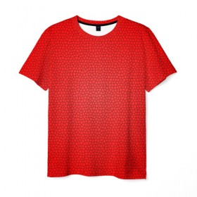 Мужская футболка 3D с принтом Витраж Красный в Белгороде, 100% полиэфир | прямой крой, круглый вырез горловины, длина до линии бедер | texture | витраж | красный | текстура