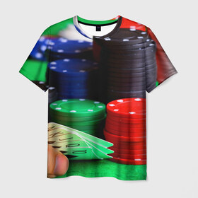 Мужская футболка 3D с принтом Казино в Белгороде, 100% полиэфир | прямой крой, круглый вырез горловины, длина до линии бедер | 