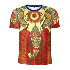 Мужская футболка 3D спортивная с принтом Индия 4 в Белгороде, 100% полиэстер с улучшенными характеристиками | приталенный силуэт, круглая горловина, широкие плечи, сужается к линии бедра | Тематика изображения на принте: india | индия | индуизм | кришна | слон