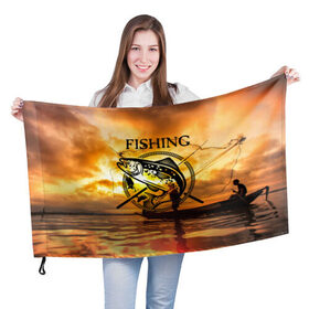 Флаг 3D с принтом Рыбалка в Белгороде, 100% полиэстер | плотность ткани — 95 г/м2, размер — 67 х 109 см. Принт наносится с одной стороны | boat | clouds | emblem | fish | fishermen | fishing | logo | nature | net | reflection | river | sky | sturgeon | sun | sunset | water | wave | вода | волна | закат | логотип | лодка | небо | облака | осетр | отражение | природа | река | рыба | рыбаки | р