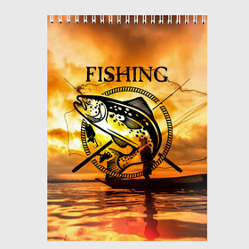 Скетчбук с принтом Рыбалка в Белгороде, 100% бумага
 | 48 листов, плотность листов — 100 г/м2, плотность картонной обложки — 250 г/м2. Листы скреплены сверху удобной пружинной спиралью | boat | clouds | emblem | fish | fishermen | fishing | logo | nature | net | reflection | river | sky | sturgeon | sun | sunset | water | wave | вода | волна | закат | логотип | лодка | небо | облака | осетр | отражение | природа | река | рыба | рыбаки | р