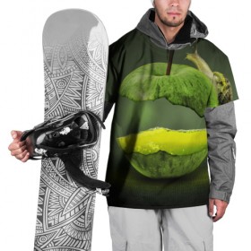 Накидка на куртку 3D с принтом Яблоко в Белгороде, 100% полиэстер |  | Тематика изображения на принте: арт | зеленый | новые | улитка | фантастика | фрукты | яблоко
