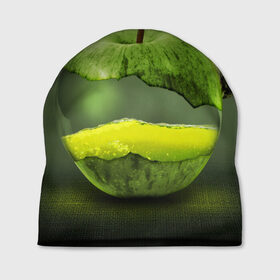 Шапка 3D с принтом Яблоко в Белгороде, 100% полиэстер | универсальный размер, печать по всей поверхности изделия | арт | зеленый | новые | улитка | фантастика | фрукты | яблоко