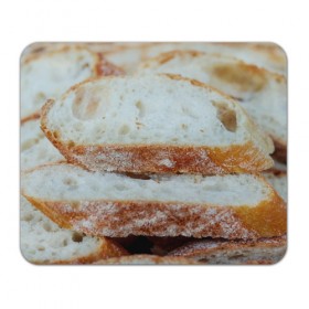 Коврик прямоугольный с принтом Хлеб в Белгороде, натуральный каучук | размер 230 х 185 мм; запечатка лицевой стороны | Тематика изображения на принте: батон | булка | булочка | выпечка | еда | кулинария | кусочек | мука | хлеб
