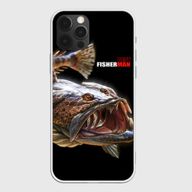Чехол для iPhone 12 Pro Max с принтом Лучший рыбак в Белгороде, Силикон |  | Тематика изображения на принте: best fisherman | black background | deep | fish | fishing | jaws | predator | teeth | water | вода | глубина | зубы | лучший | пасть | рыба | рыбак | рыбалка | хищник | черный фон