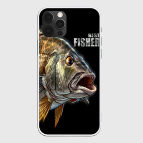 Чехол для iPhone 12 Pro Max с принтом Лучший рыбак в Белгороде, Силикон |  | Тематика изображения на принте: background | best fisherman | black | fish | fishing | лучший рыбак | рыба | рыбалка | фон | черный