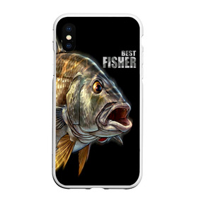 Чехол для iPhone XS Max матовый с принтом Лучший рыбак в Белгороде, Силикон | Область печати: задняя сторона чехла, без боковых панелей | background | best fisherman | black | fish | fishing | лучший рыбак | рыба | рыбалка | фон | черный