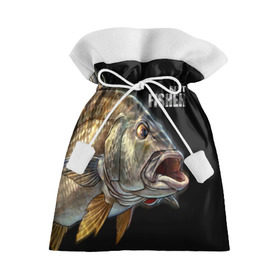 Подарочный 3D мешок с принтом Лучший рыбак в Белгороде, 100% полиэстер | Размер: 29*39 см | Тематика изображения на принте: background | best fisherman | black | fish | fishing | лучший рыбак | рыба | рыбалка | фон | черный