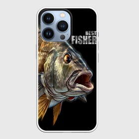 Чехол для iPhone 13 Pro с принтом Лучший рыбак в Белгороде,  |  | Тематика изображения на принте: background | best fisherman | black | fish | fishing | лучший рыбак | рыба | рыбалка | фон | черный
