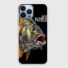 Чехол для iPhone 13 Pro Max с принтом Лучший рыбак в Белгороде,  |  | background | best fisherman | black | fish | fishing | лучший рыбак | рыба | рыбалка | фон | черный