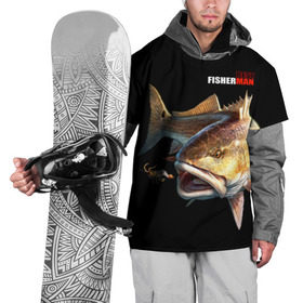 Накидка на куртку 3D с принтом Лучший рыбак в Белгороде, 100% полиэстер |  | background | best fisherman | black | fish | fishing | лучший рыбак | рыба | рыбалка | фон | черный