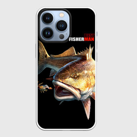 Чехол для iPhone 13 Pro с принтом Лучший рыбак в Белгороде,  |  | background | best fisherman | black | fish | fishing | лучший рыбак | рыба | рыбалка | фон | черный