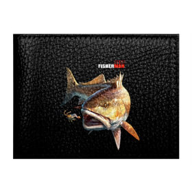 Обложка для студенческого билета с принтом Лучший рыбак в Белгороде, натуральная кожа | Размер: 11*8 см; Печать на всей внешней стороне | background | best fisherman | black | fish | fishing | лучший рыбак | рыба | рыбалка | фон | черный