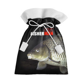 Подарочный 3D мешок с принтом Лучший рыбак в Белгороде, 100% полиэстер | Размер: 29*39 см | Тематика изображения на принте: background | best fisherman | black | fish | fishing | лещ | лучший рыбак | рыба | рыбалка | фон | черный