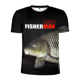 Мужская футболка 3D спортивная с принтом Лучший рыбак в Белгороде, 100% полиэстер с улучшенными характеристиками | приталенный силуэт, круглая горловина, широкие плечи, сужается к линии бедра | background | best fisherman | black | fish | fishing | лещ | лучший рыбак | рыба | рыбалка | фон | черный