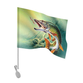 Флаг для автомобиля с принтом Лучший рыбак в Белгороде, 100% полиэстер | Размер: 30*21 см | bait | best fisherman | driftwood | fish | fishing | hook | pike | river bottom | water | вода | дно | коряга | крючок | лучший рыбак | наживка | река | рыба | рыбалка | щука