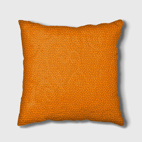 Подушка 3D с принтом Витраж Оранжевый в Белгороде, наволочка – 100% полиэстер, наполнитель – холлофайбер (легкий наполнитель, не вызывает аллергию). | состоит из подушки и наволочки. Наволочка на молнии, легко снимается для стирки | texture | витраж | оранжевый | текстура