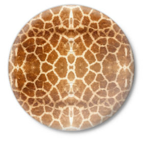 Значок с принтом Шкура Жирафа в Белгороде,  металл | круглая форма, металлическая застежка в виде булавки | Тематика изображения на принте: textures | животное | жираф | текстура