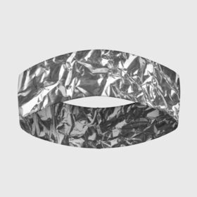 Повязка на голову 3D с принтом Silver в Белгороде,  |  | silver | texture | драгоценный | металл | серебро | текстура