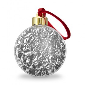 Ёлочный шар с принтом Silver в Белгороде, Пластик | Диаметр: 77 мм | silver | texture | драгоценный | металл | серебро | текстура