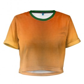 Женская футболка 3D укороченная с принтом Fox Triangle в Белгороде, 100% полиэстер | круглая горловина, длина футболки до линии талии, рукава с отворотами | геометрия | оранжевый | полигон | рыжий | треугольник