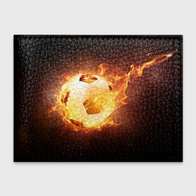 Обложка для студенческого билета с принтом Мяч в Белгороде, натуральная кожа | Размер: 11*8 см; Печать на всей внешней стороне | Тематика изображения на принте: горит | мяч | мячик | огненный мяч | огонь | пламя | свет | темнота | тень | футбол