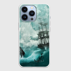 Чехол для iPhone 13 Pro с принтом Море в Белгороде,  |  | Тематика изображения на принте: бочка | вода | волны | корабль | море | небо | новые | облака | океан | природа | шторм | якорь
