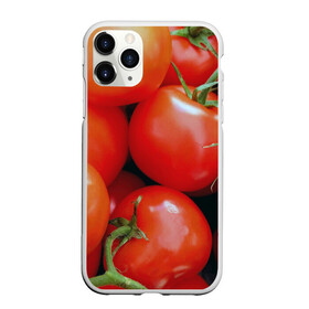 Чехол для iPhone 11 Pro матовый с принтом Томаты в Белгороде, Силикон |  | Тематика изображения на принте: дача | еда | зелень | красный | овощи | огород | помидоры | томаты