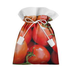 Подарочный 3D мешок с принтом Томаты в Белгороде, 100% полиэстер | Размер: 29*39 см | Тематика изображения на принте: дача | еда | зелень | красный | овощи | огород | помидоры | томаты